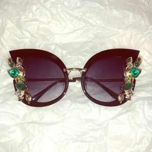 Embellished Oversized Sunglasses